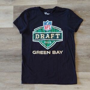 GIII For Her Carl Banks Women’s NFL Draft 2025 Green Bay T-Shirt Black Size L